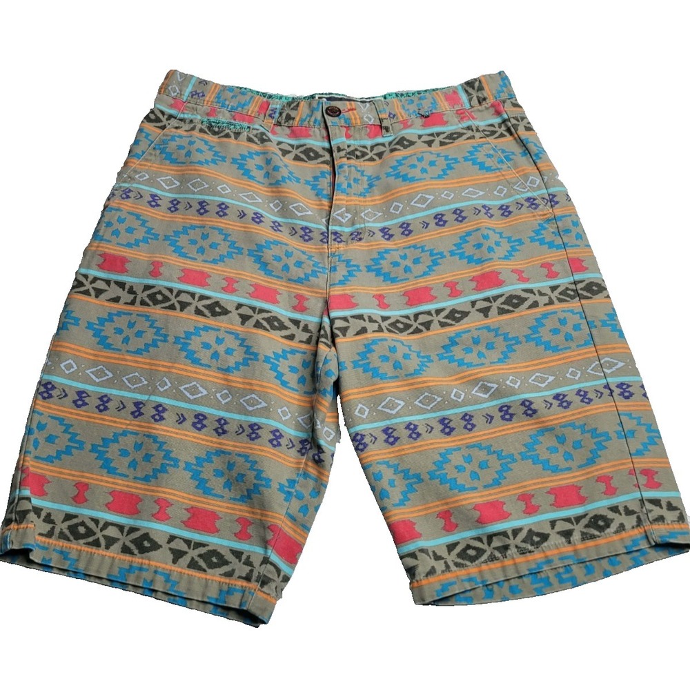 Modern Amusement Parker Newaz Aztec Multicolored Men's Shorts 34 100% Cotton